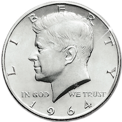 1964 Kennedy half dollar